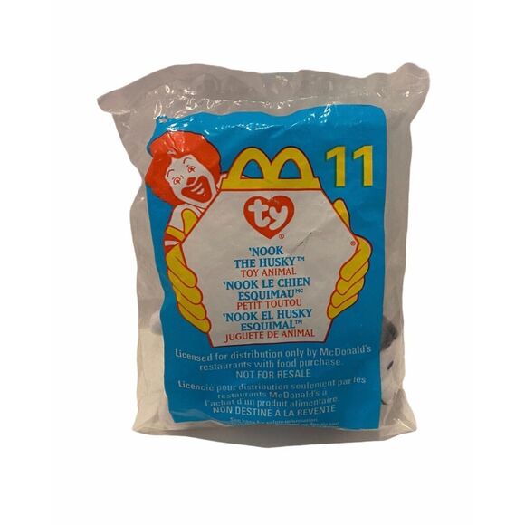 McDonald’s 1999 TY Nook The Husky Toy Animal #11 Happy Meal Toy - Picture 1 of 4